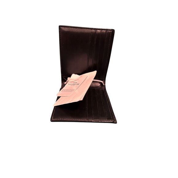 NEW Charcoal/Black Men's COACH F75006 Coin Case/Wallet Authentic - Picture 3 of 6